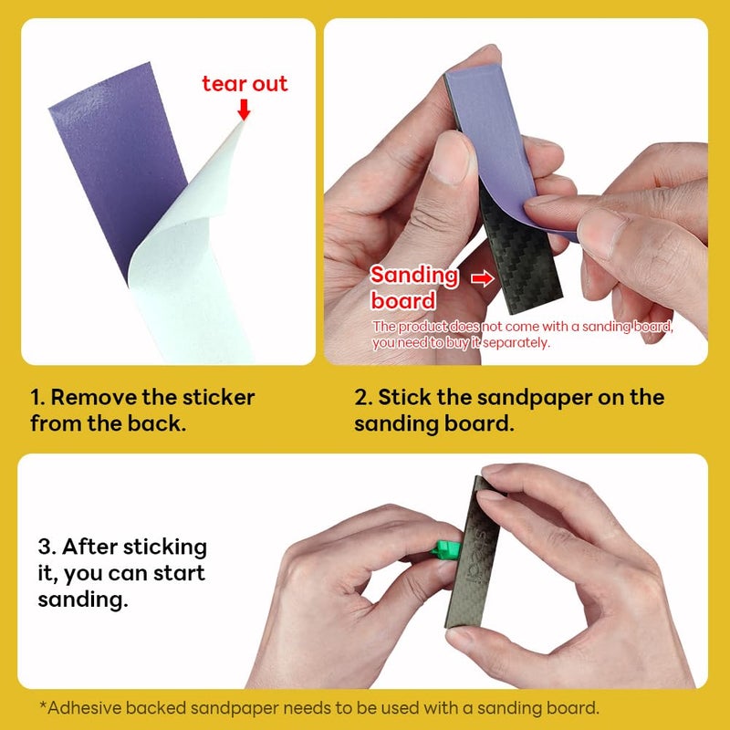 stedi Hobby Model Tools Sticky Sandpaper  Waterproof Wet/Dry Replaceable Reuse Sandpaper 1000 1200 1500 Grit for Plastic Models  Gunpla  60 PCS - Image 5